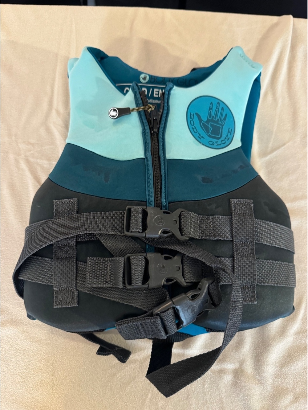 Body Glove life jacket vest teal and gray